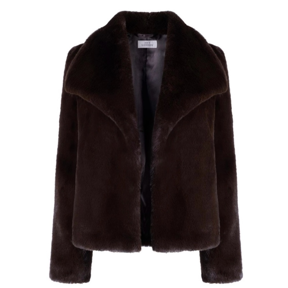 Gemma Issy London Luxurious Brown Faux Fur Jacket